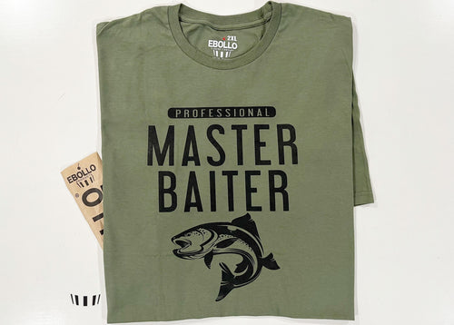 Funny Fishing Shirt – Pro Master Baiter T-Shirt, Fisherman Humor Tee, Gag Gift for Men