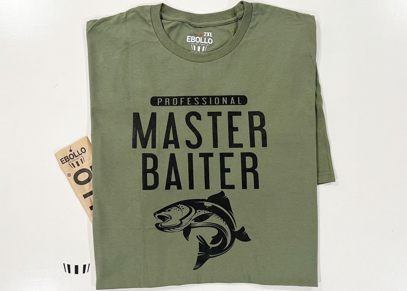 Funny Fishing Shirt – Pro Master Baiter T-Shirt, Fisherman Humor Tee, Gag Gift for Men