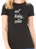 Not Today Satan T-Shirt - Christian Humor Tee, Funny Women's Top