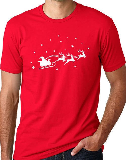 Dad Christmas Gift, Santa Sleigh T-Shirt, Novelty Gift