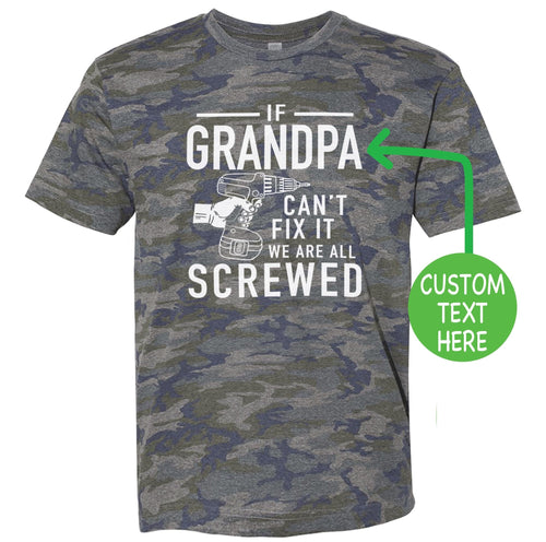 Funny Camo Grandpa Shirt – Personalized Gift for Dad