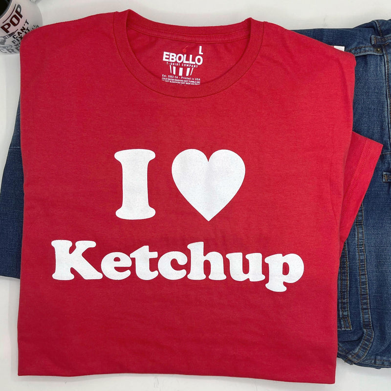 Funny I Love Ketchup T-Shirt: Novelty Foodie Tee