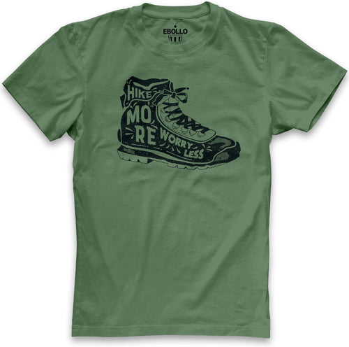 Hike More Worry Less T-Shirt | Funny Camping Tee, Father's Day Gift