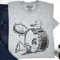 Vintage Drums Graphic Tee: Music Lover Gift - Fathers Day Gift - Shirts for Men