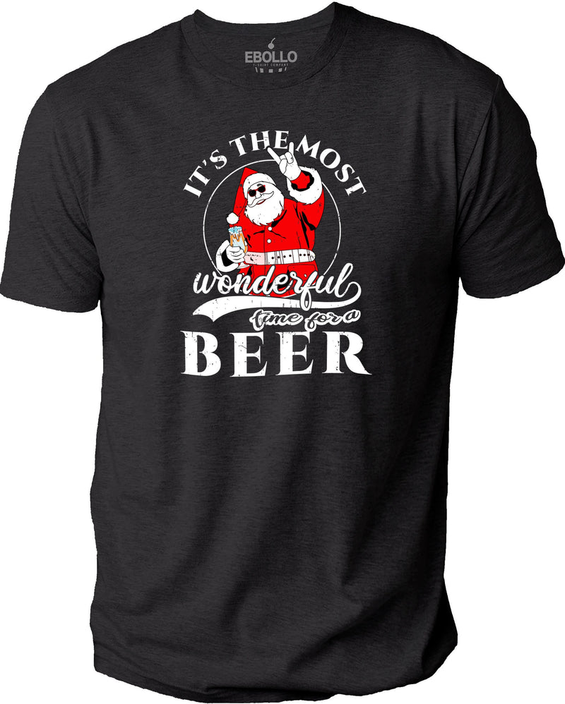 Funny Santa Beer T-Shirt | Christmas Holiday Dad Gift