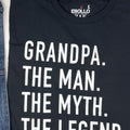 Funny Grandpa T-Shirt: The Man, The Myth, The Legend
