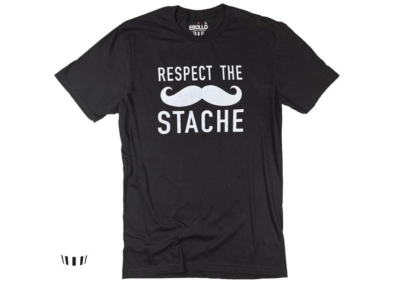 Funny "Respect The Stache" T-Shirt: Dad Gift Tee
