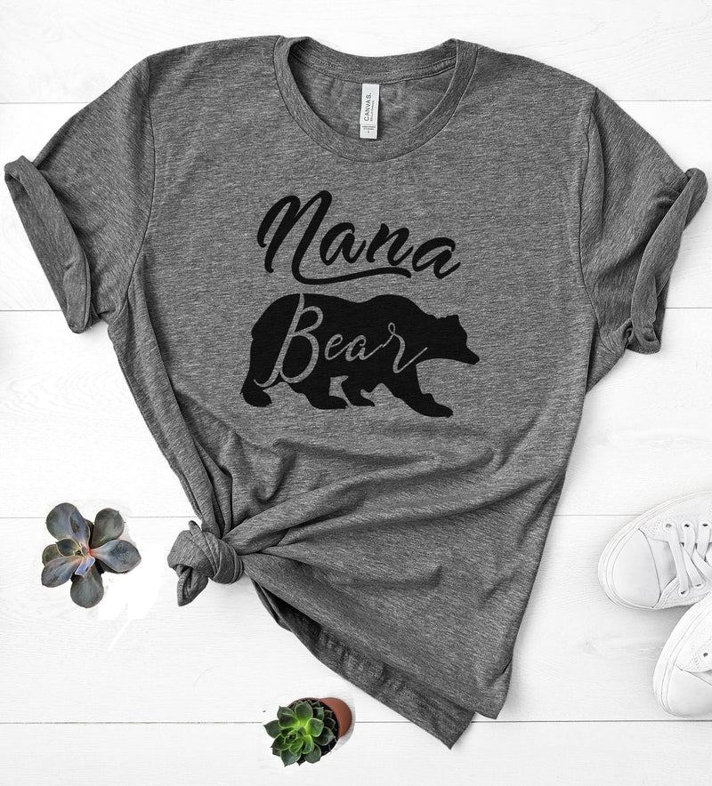Nana Bear Shirt, Grandma Gift, Women's Tee