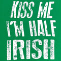 Kiss Me I'm Half Irish T-Shirt: Funny St Patrick's Day Tee