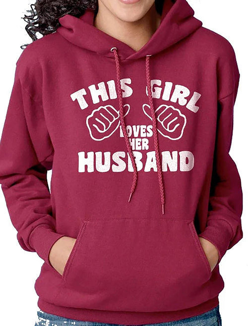 This Girl Loves Her Husband Sweatshirt, Unisex Gift, Valentine's Hoodie