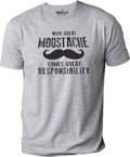 Funny Mustache T-Shirt for Men, Fathers Day Gift, Dad Humor Tee