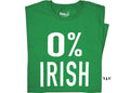 0% Irish Funny St. Patrick's Day Tee, Unisex Casual Irish Humor T-Shirt Gift
