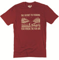 The Secret to Fishing Shirt for Men – Funny Fisherman Tee – Fish Where The Fish are