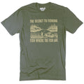 The Secret to Fishing Shirt for Men – Funny Fisherman Tee – Fish Where The Fish are