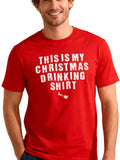 This is My Christmas Drinking Shirt Funny Holiday Tee for Men Women – Santa Drinking Graphic T-Shirt
