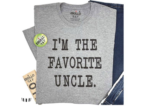Favorite Uncle T Shirt Men’s Funny Gift Tee for Father’s Day, Uncle Birthday
