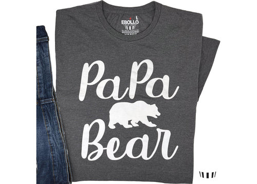 Papa Bear T-Shirt for Men, Funny Dad Gift, Father's Day Shirt