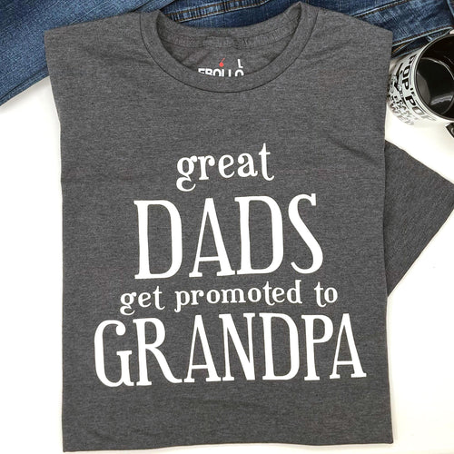 Promoted to Grandpa T-Shirt, Father's Day Gift for Dads, Grandfather Gift