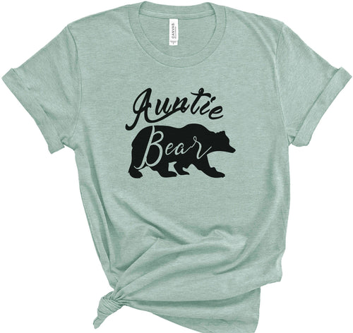 Auntie Bear T-Shirt, Funny Aunt Gift for Mother's Day, Sister, Niece, Nephew