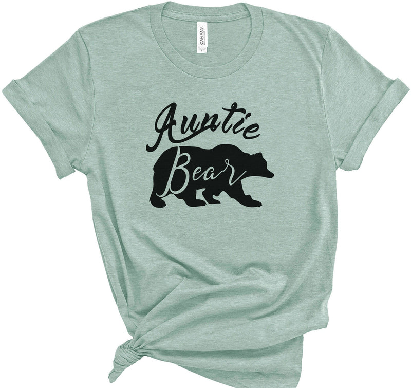 Auntie Bear T-Shirt, Funny Aunt Gift for Mother's Day, Sister, Niece, Nephew