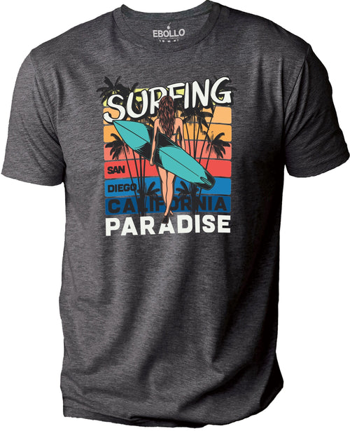 Surfing Paradise Shirt for Men and Dad | Funny Gift Tee, California Surfer Shirt