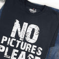 Funny "No Pictures Please" T-Shirt | Humorous Men's Apparel