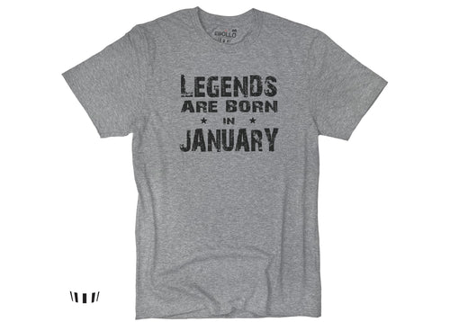 Legends Born in January Shirt: Funny Birthday Gift for Men