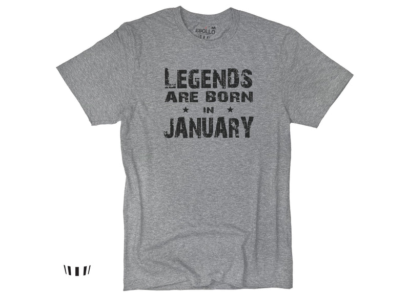 Legends Born in January Shirt: Funny Birthday Gift for Men