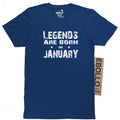 Legends Born in January Shirt: Funny Birthday Gift for Men