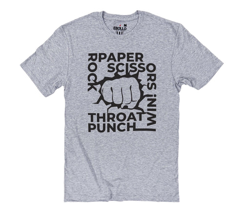 Rock Paper Scissors Throat Punch I win | Funny Shirt Men - Fathers Day Gift - Funny Gift for Friend - Dad Shirt - Husband Gift