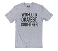 Funny Men's Tee - World's Okayest Godfather Shirt for Father's Day