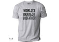 Funny Men's Tee - World's Okayest Godfather Shirt for Father's Day