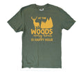Deer Woods Happy Hour Shirt | Funny Graphic Tee Shirts