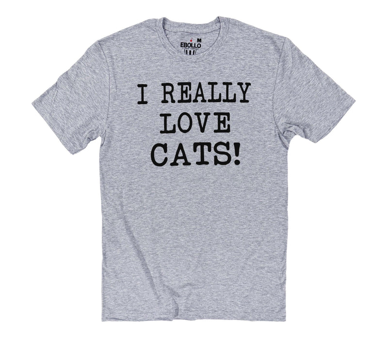 I Really Love Cats T-Shirt, Funny Cat Lover Dad Tee, Gift for Husband