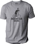 Mountain Biking T-Shirt | Funny Moose on Bike Graphic Tee