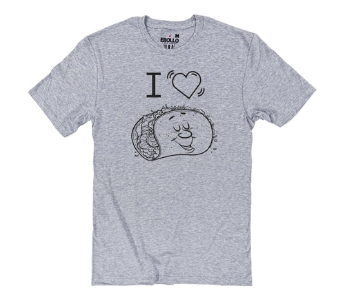 I Heart Tacos Shirt - Funny Taco Lover Tee for Fathers Day Gift