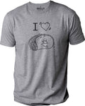 I Heart Tacos Shirt - Funny Taco Lover Tee for Fathers Day Gift