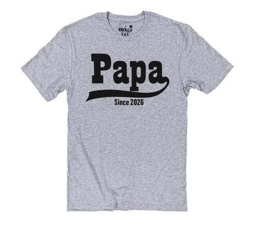 Personalized 'PAPA' Since 2026 T-shirt - Custom Father’s Day Gift