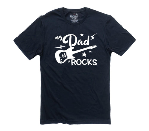 My Dad Rocks T-Shirt: Funny Rock Music Father's Day Gift