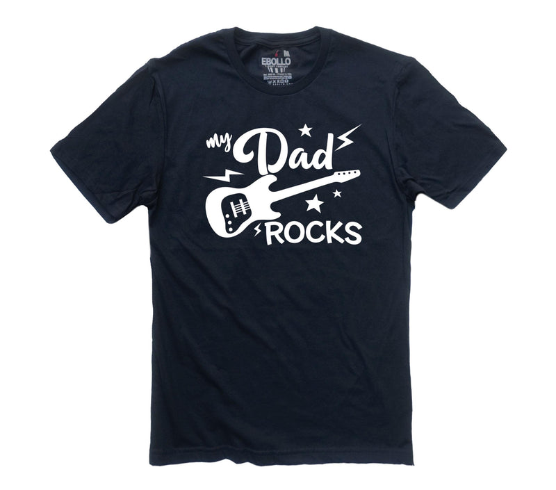 My Dad Rocks T-Shirt: Funny Rock Music Father's Day Gift