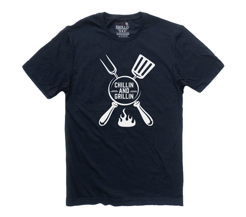 Grilling Gift | Chillin & Grillin BBQ Shirt | Funny Fathers Day Gift for Him
