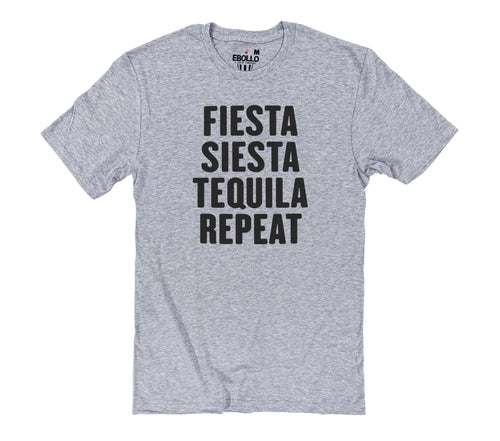 Funny Shirts, Fiesta Siesta Repeat T-Shirt for Husband – Fathers Day Gift
