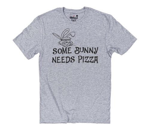 Funny Easter T-Shirt: Some Bunny Needs Pizza, Unisex Tee