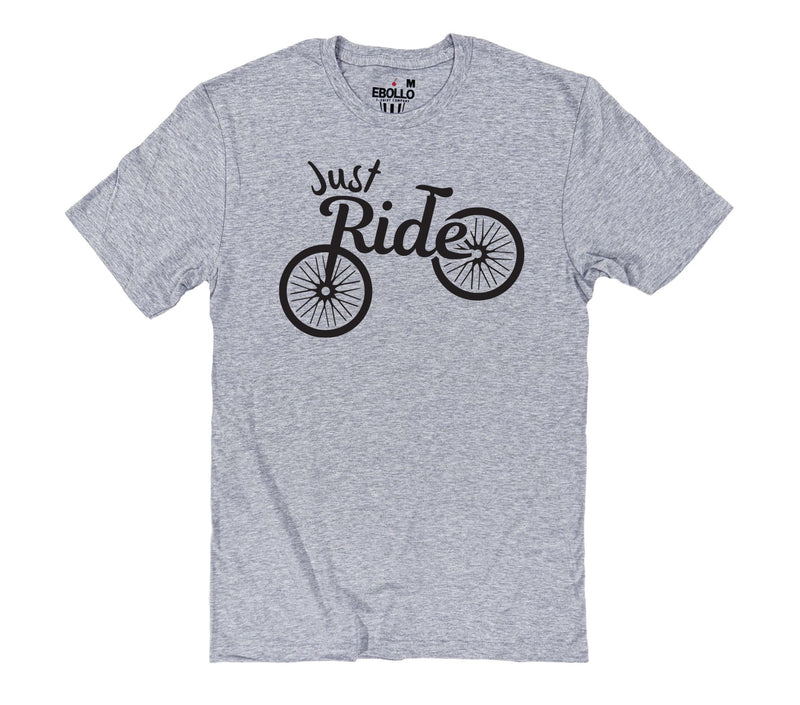 Just Ride Bicycle T Shirt | Cycling Graphic Tee for Bike Lovers