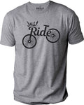 Just Ride Bicycle T Shirt | Cycling Graphic Tee for Bike Lovers