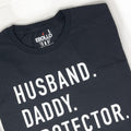 Fathers Day Gift | Husband. Daddy. Protector. Hero | Funny Shirt Men - Husband TShirt - Dad Gift - Wife to Husband Gift