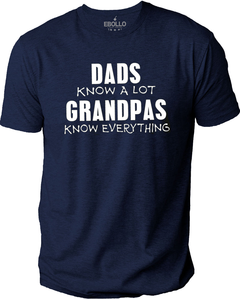 Grandpa Gift | Dads Knows a Lot Grandpas Knows Everything Funny Shirt Men - Fathers Day Gift for Grandpa, Awesome Grandpa Shirt Fathers Day - eBollo.com