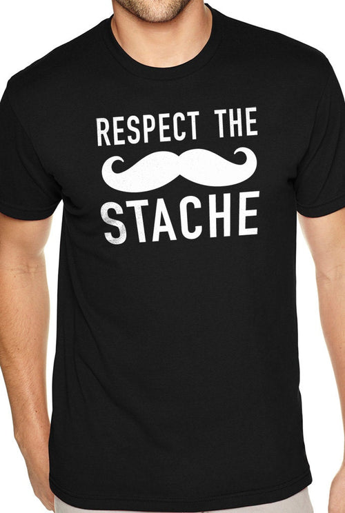 Dad Gift | Respect The Stache | Mustache Shirt - Funny Shirts for Men - Fathers Dad Gift - Dad Shirt Husband Gift - Daddy Shirt - eBollo.com