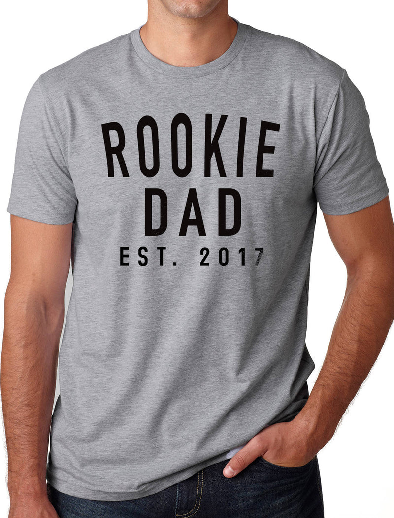 Rookie Dad | Dad T Shirt Est. 2017 - Funny Shirt Men - Fathers Day Gift - Anniversary Gift - Funny Dad TShirt - Dad Gift - eBollo.com