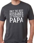 Fathers Day Gift | Papa Shirt Best Husband Get Promoted to Papa Shirt - Funny Shirt Men - Papa Gift Awesome Funny Tshirt Dad Gift - eBollo.com